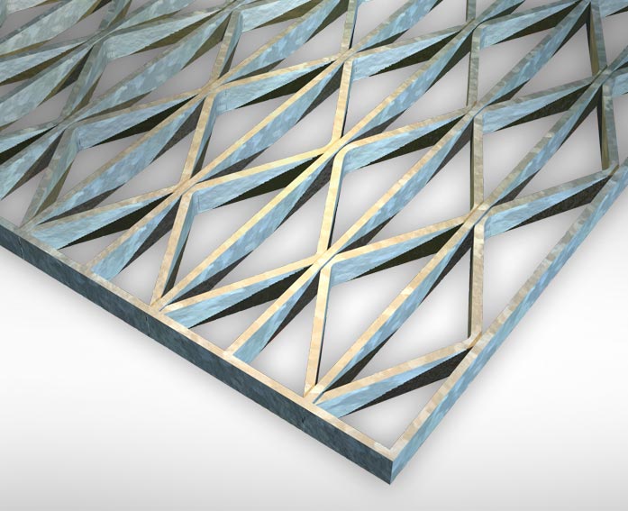Diamond Pattern Grating
