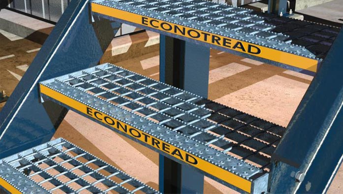 Heavy-Duty Serrated Steel Stair Treads