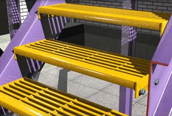 Moulded Fibreglass Stair Treads