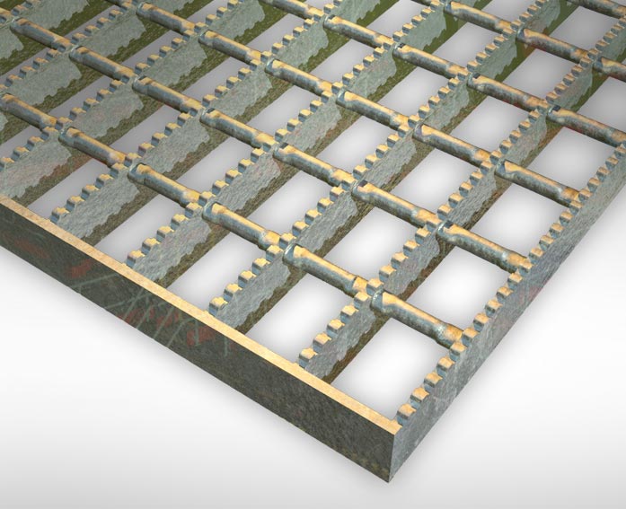 Serrated Non-Slip Steel Grating